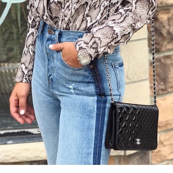 PISTOLA Denim with stripe button up - Picture 3 of 5